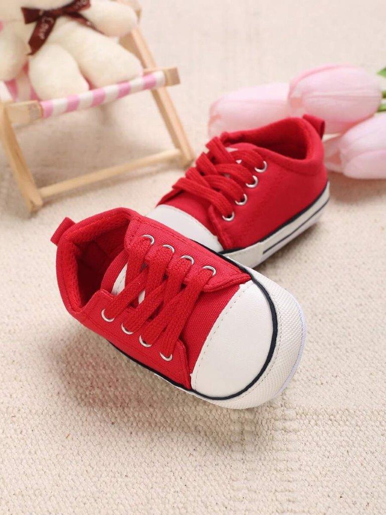 Baby Red Stripe Canvas Sneaker