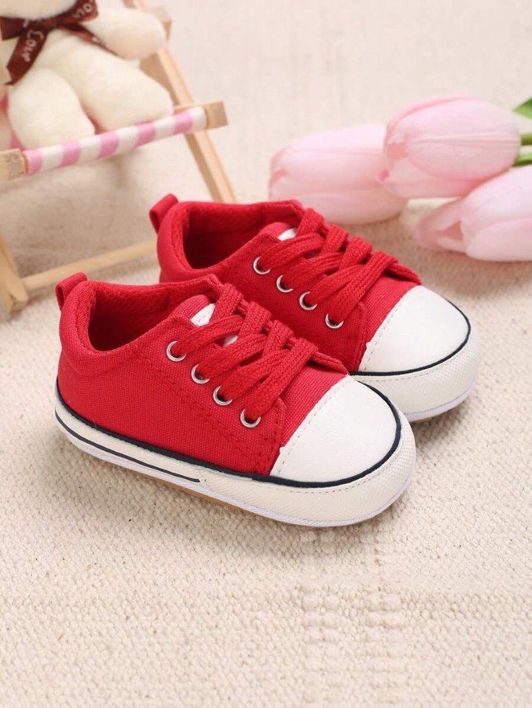 Baby Red Stripe Canvas Sneaker