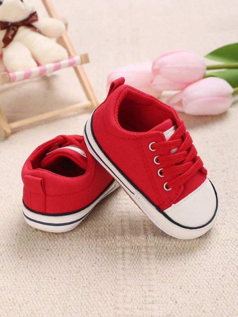 Baby Red Stripe Canvas Sneaker