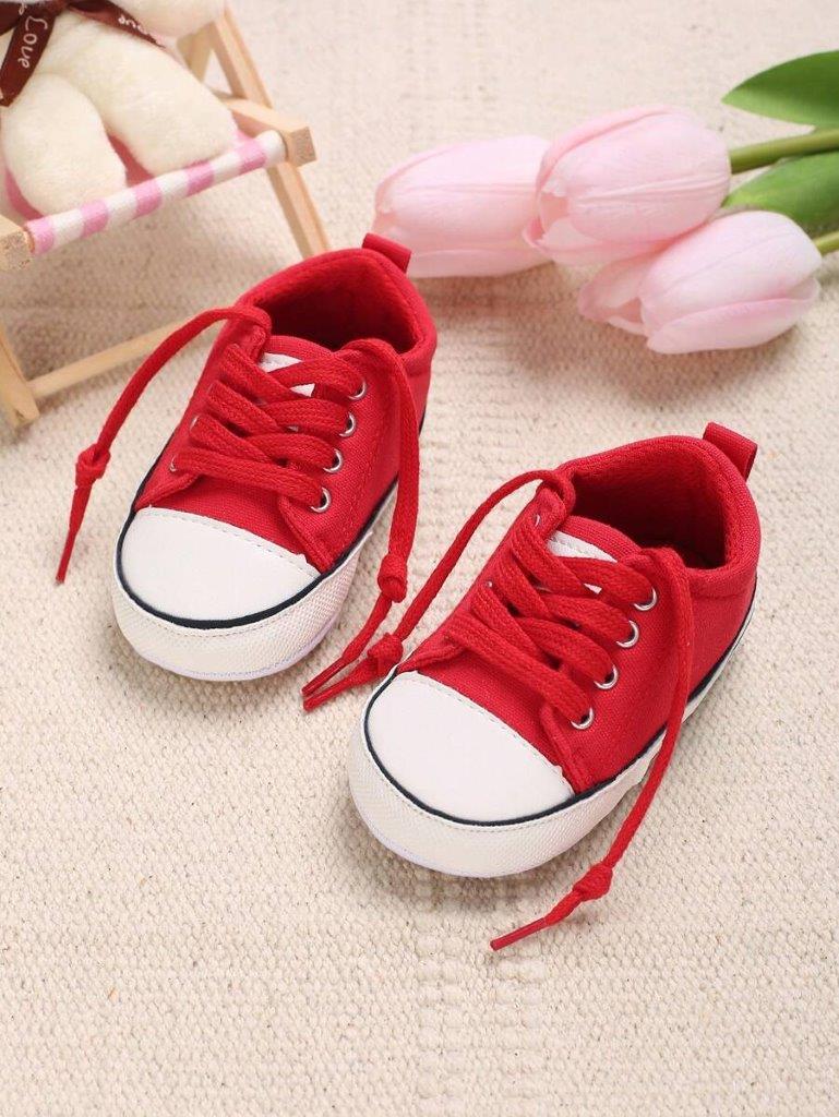 Baby Red Stripe Canvas Sneaker