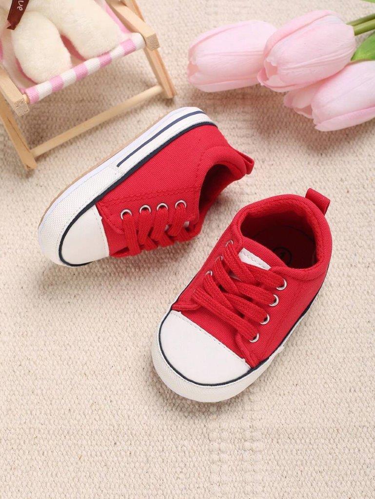 Baby Red Stripe Canvas Sneaker
