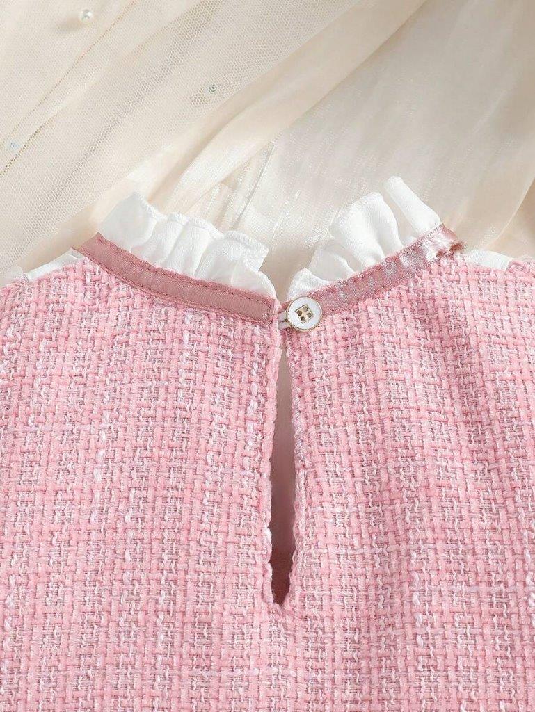 Baby Elegant Frilled Short Sleeve Bow Dress