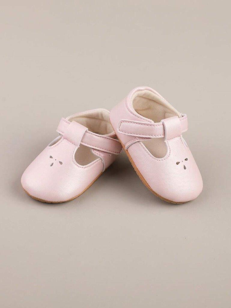 Baby Pink Pattern Mary Jane Flats