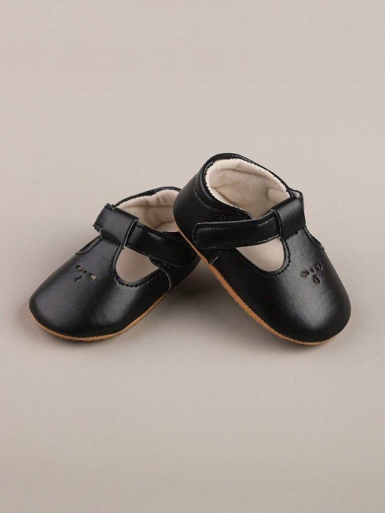 Baby Black Pattern Mary Jane Flats