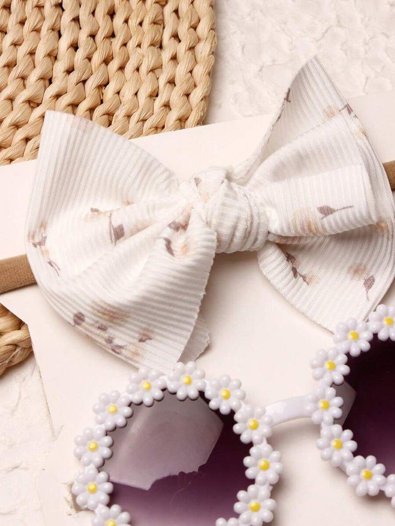 Kids Sunglasses With Flower Pattern Headband Set