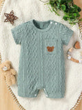 Baby Textured Teddy Pocket Romper