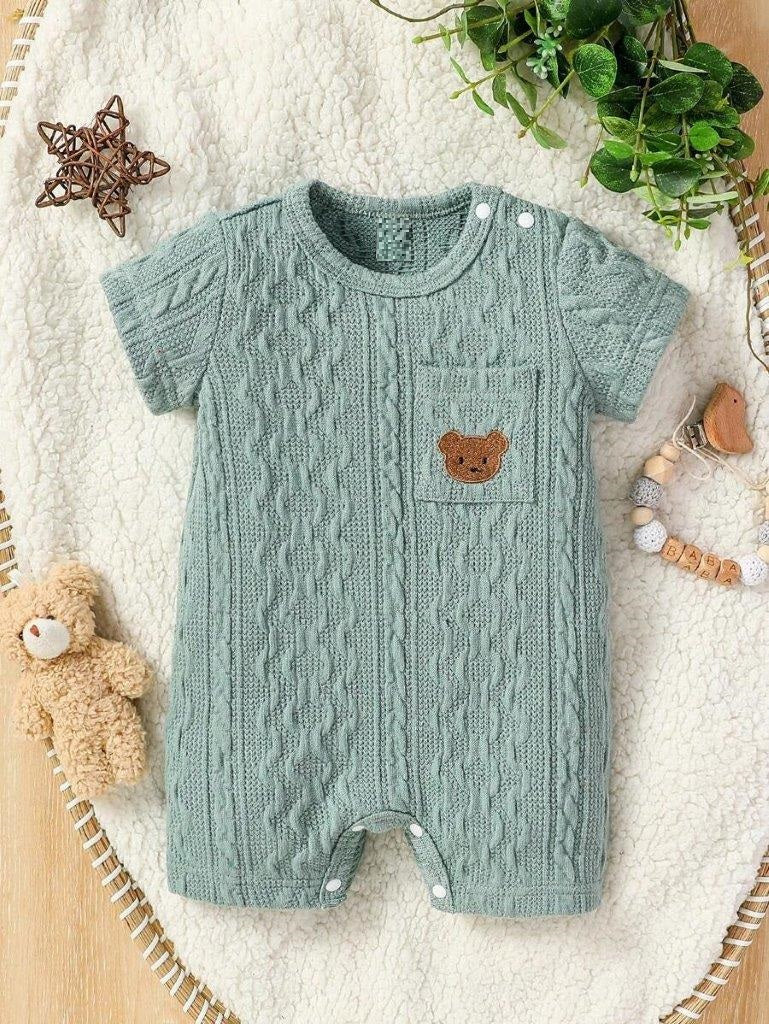 Baby Textured Teddy Pocket Romper