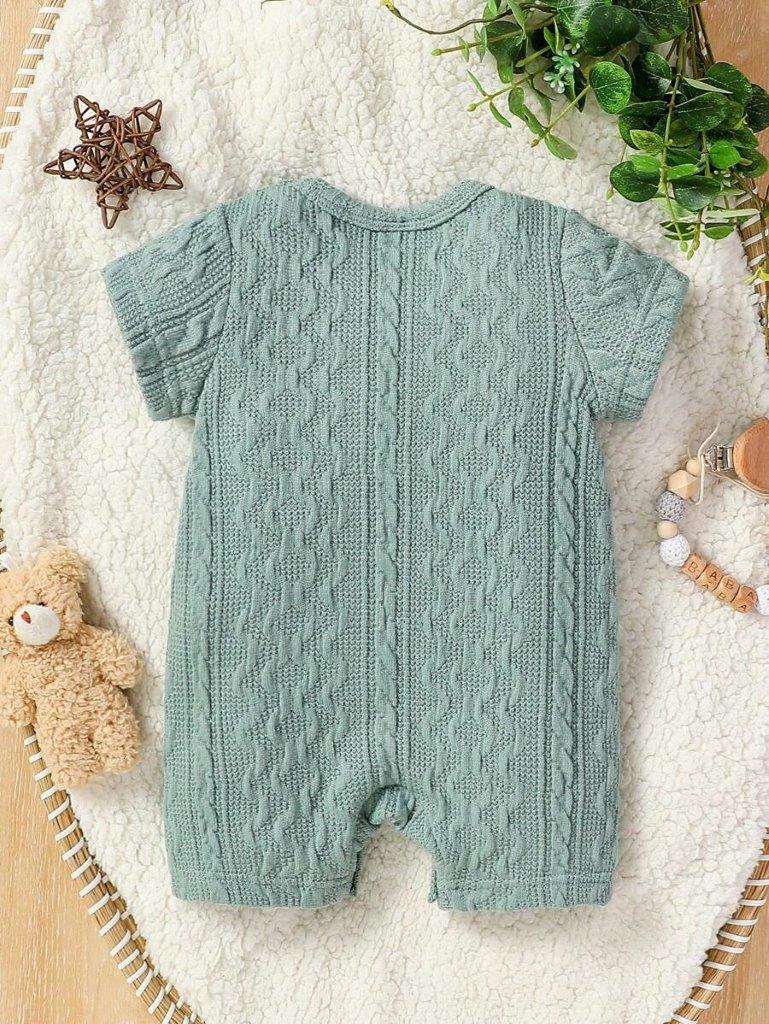 Baby Textured Teddy Pocket Romper