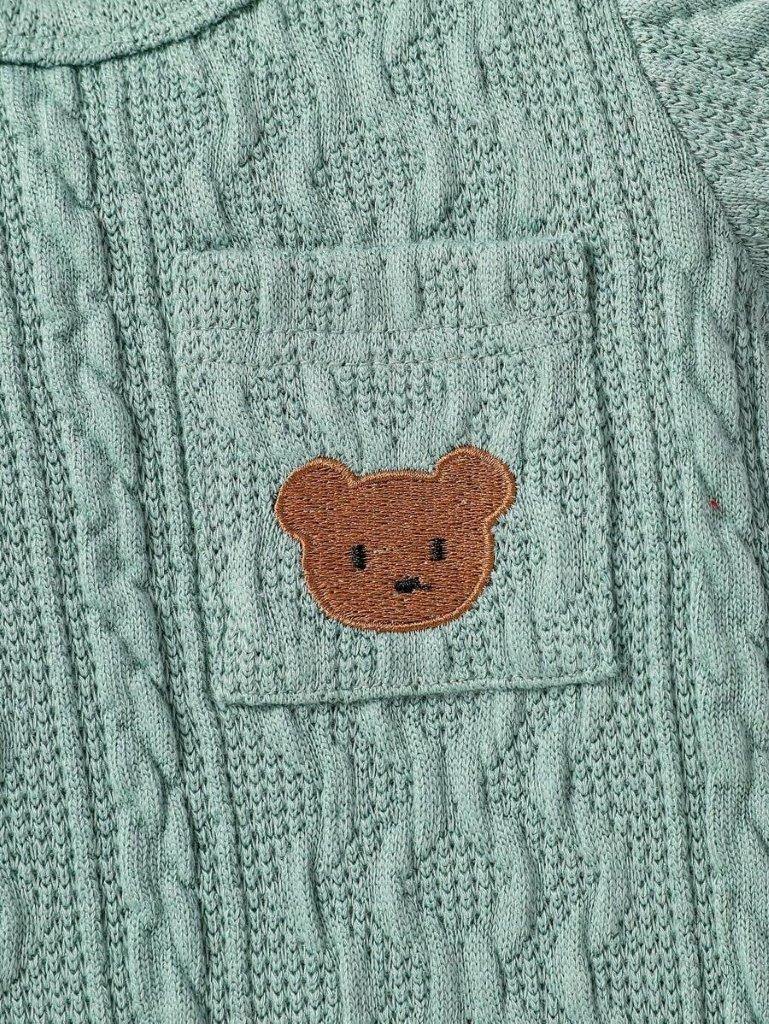 Baby Textured Teddy Pocket Romper