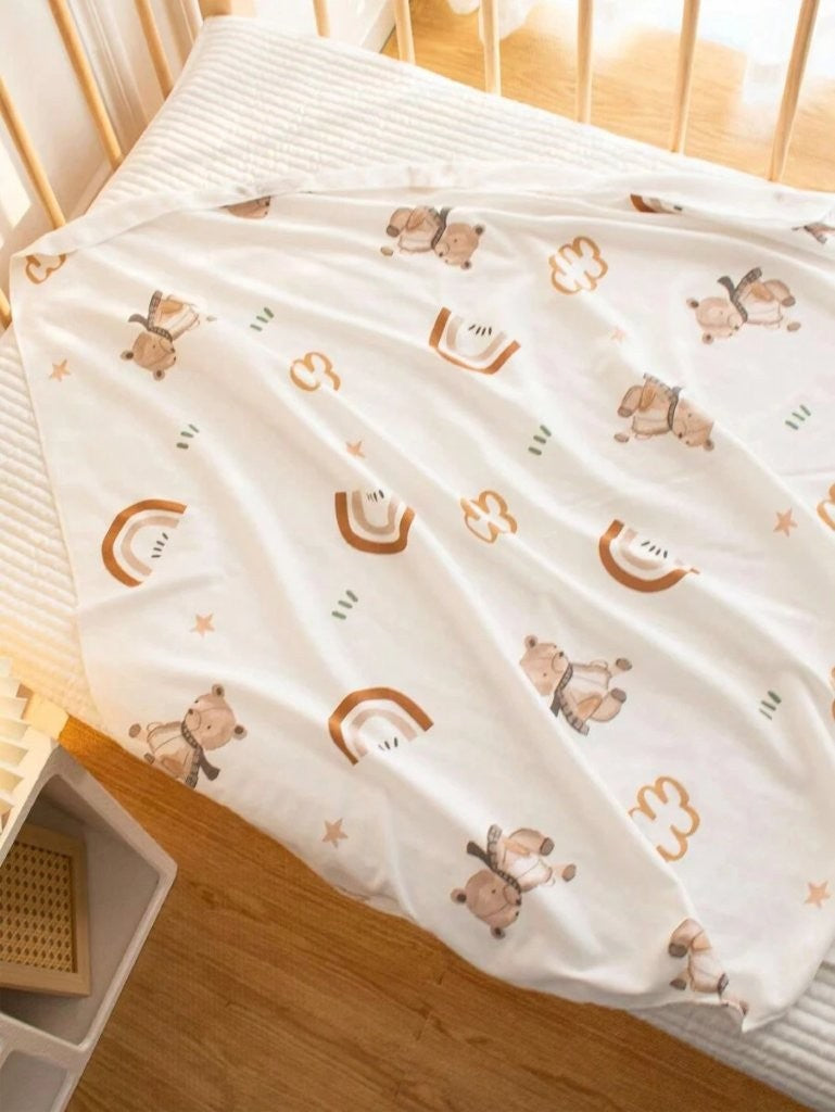 Baby Teddy Cloud Pattern Swaddle Blanket