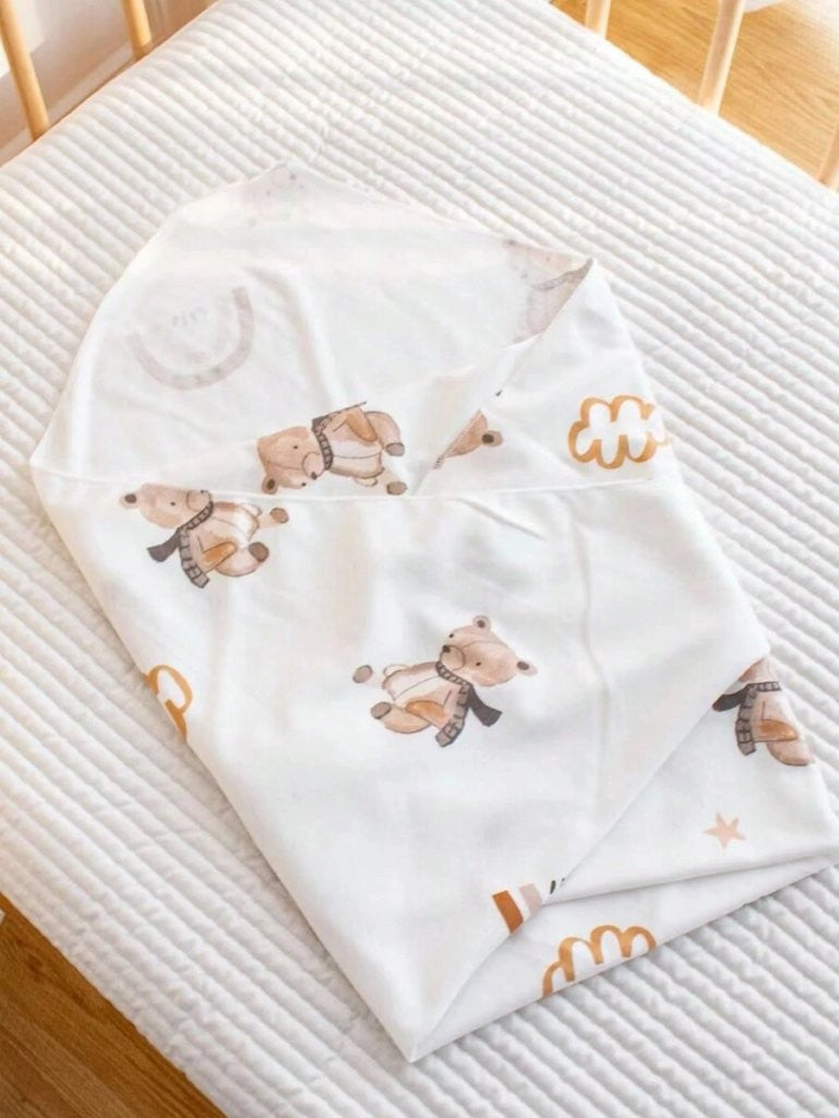 Baby Teddy Cloud Pattern Swaddle Blanket
