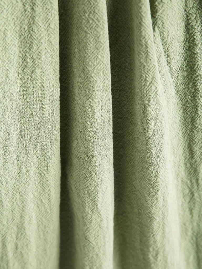 Baby Green Round Neck Frilled Sleeve Dress