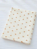 Baby Heart Muslin Blanket Mocha Brown