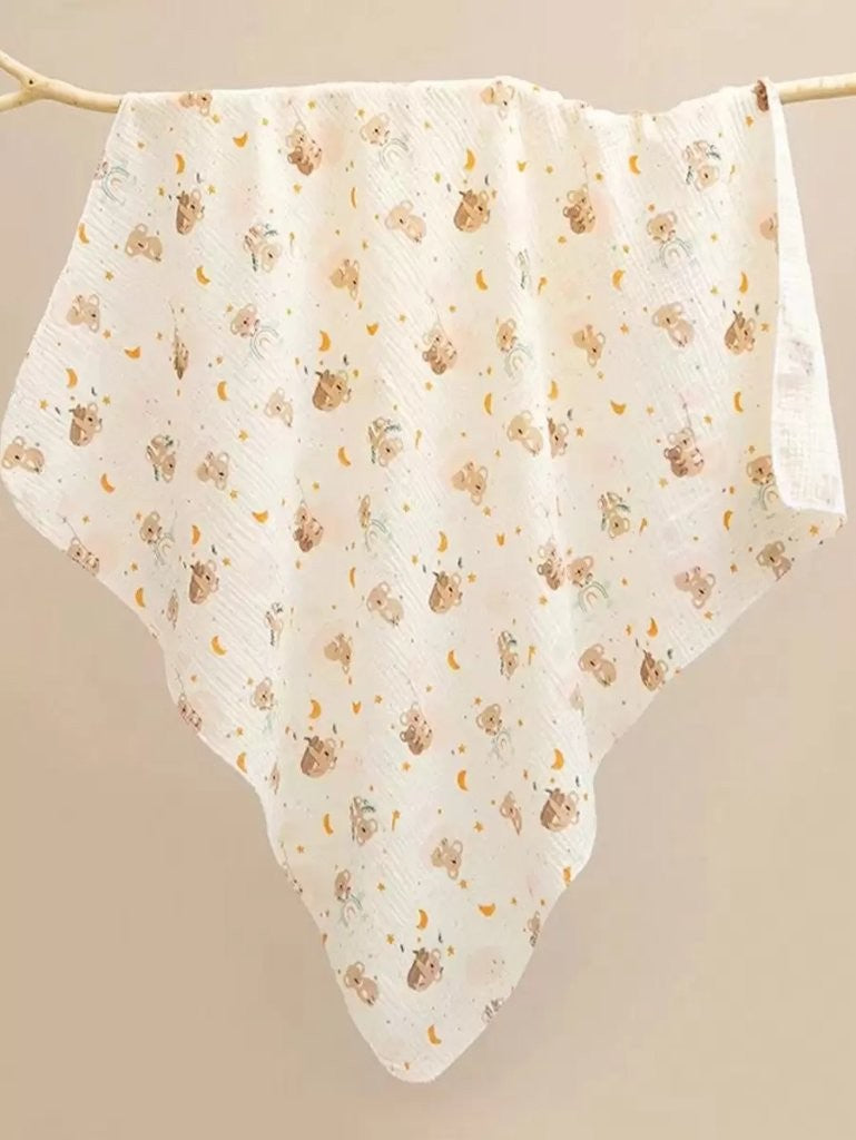 Baby Koala Pattern Muslin Blanket