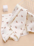Baby Pattern Muslin Blanket Apricot