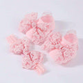 Baby Lace Decor Socks With Headband Pink
