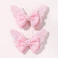 2 Piece Glitter Butterfly Hair Clips