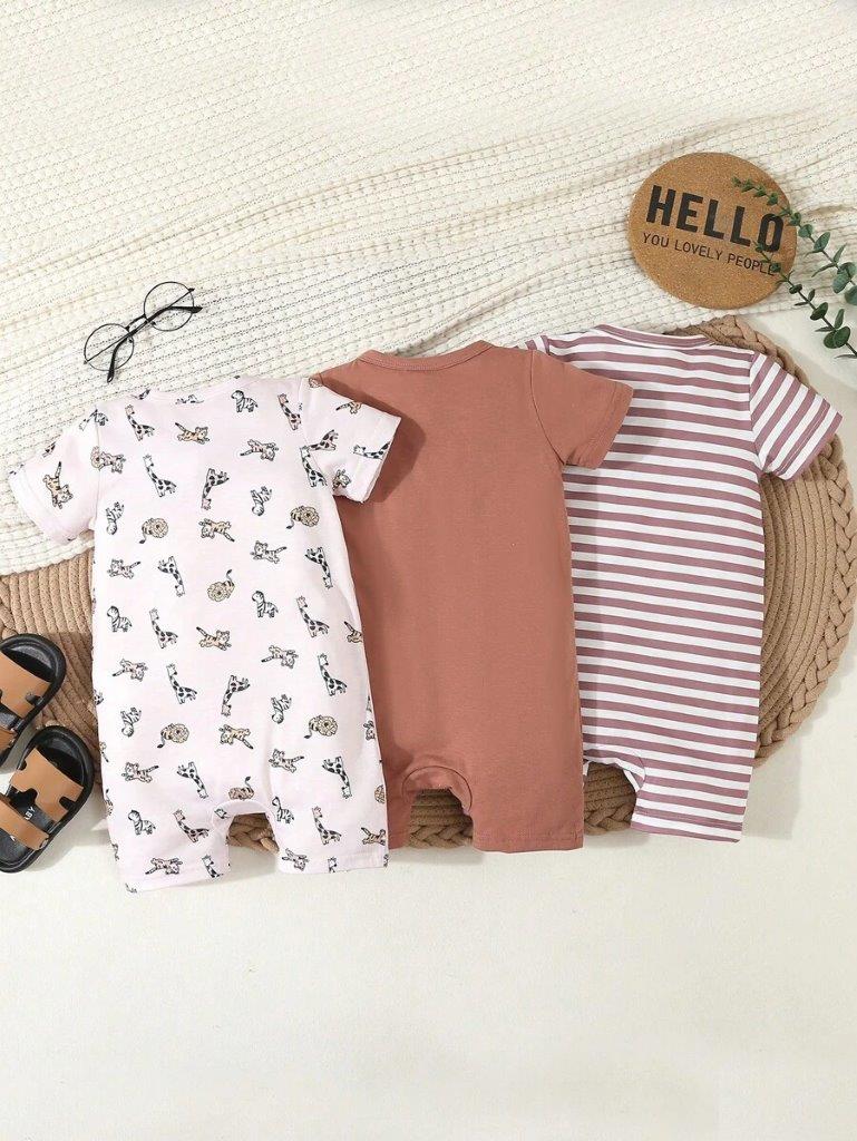 Baby 3 Piece Fashionable Romper Set