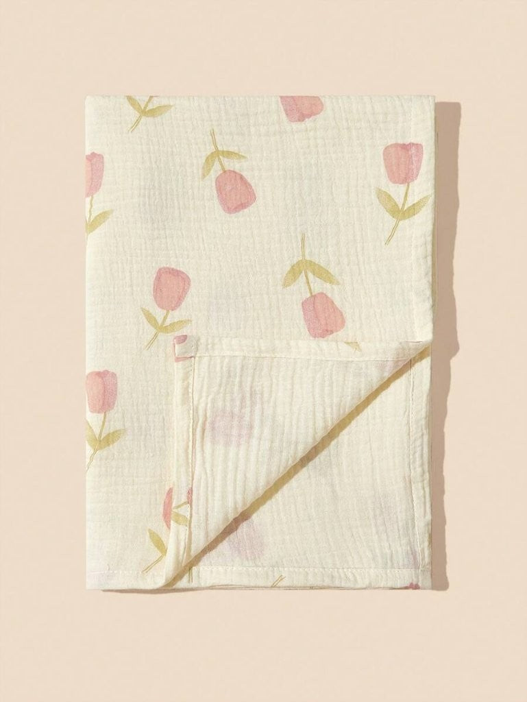 Baby Tulip Muslin Blanket