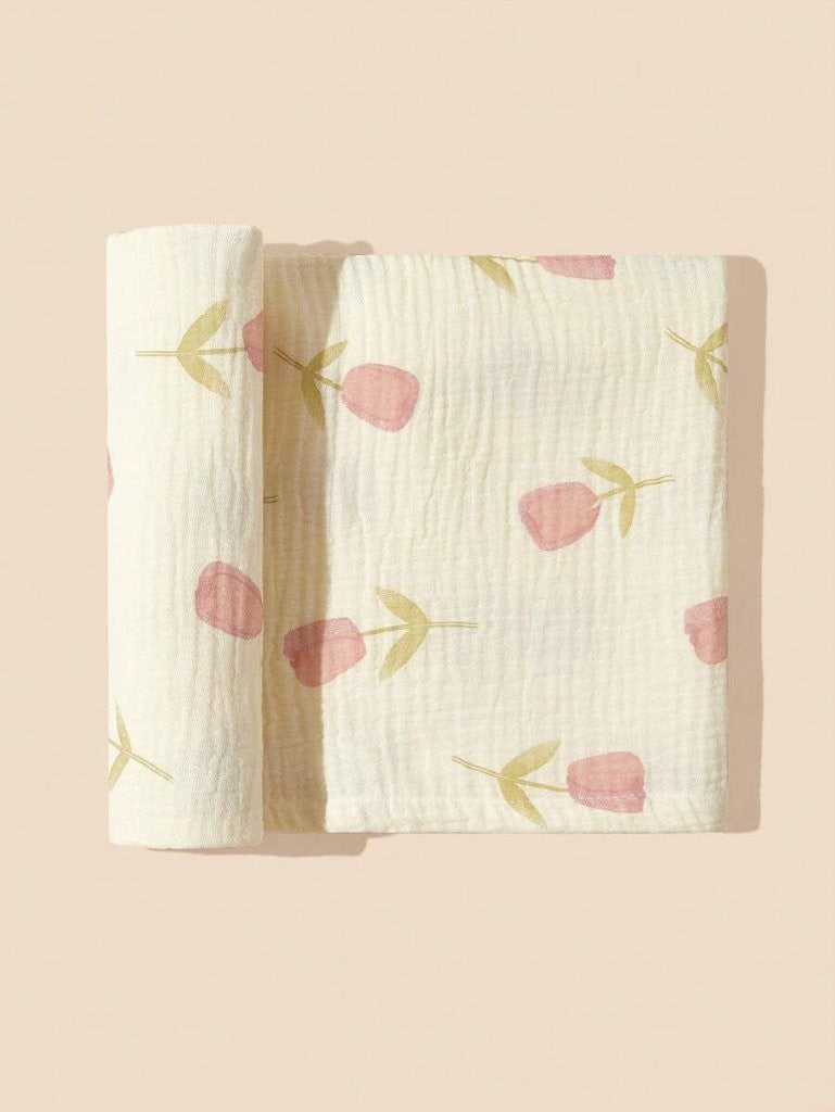 Baby Tulip Muslin Blanket