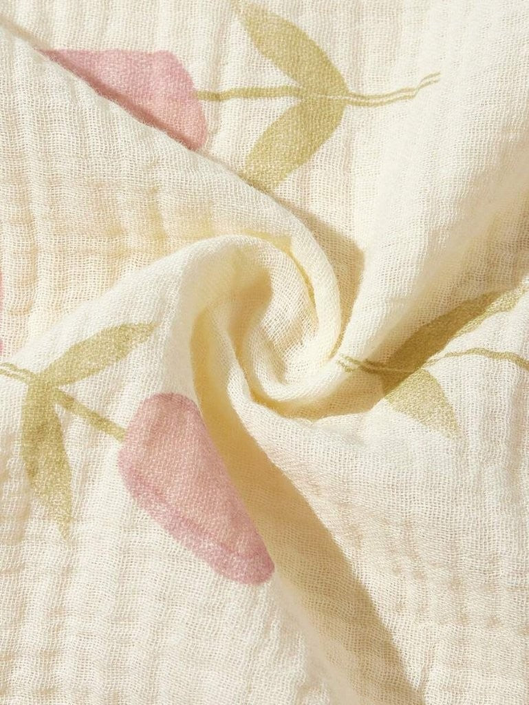 Baby Tulip Muslin Blanket