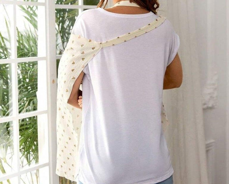 Baby Heart Print Nursing Cover