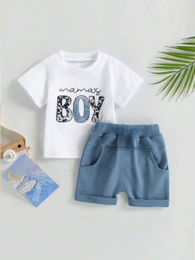 Baby Mama's Boy Tee And Shorts Set