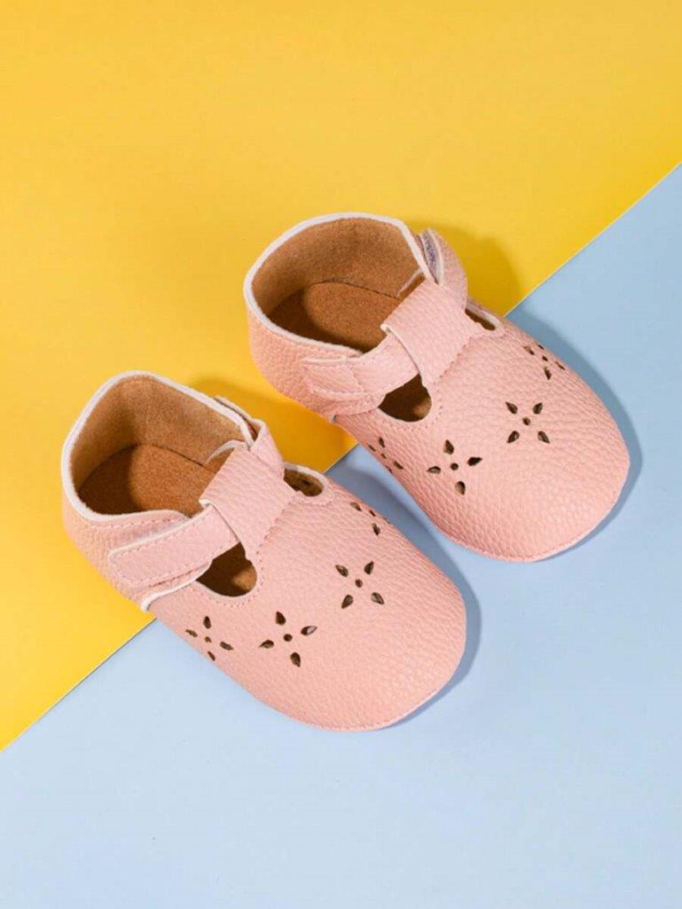 Baby Pink Pattern Fashion Flats