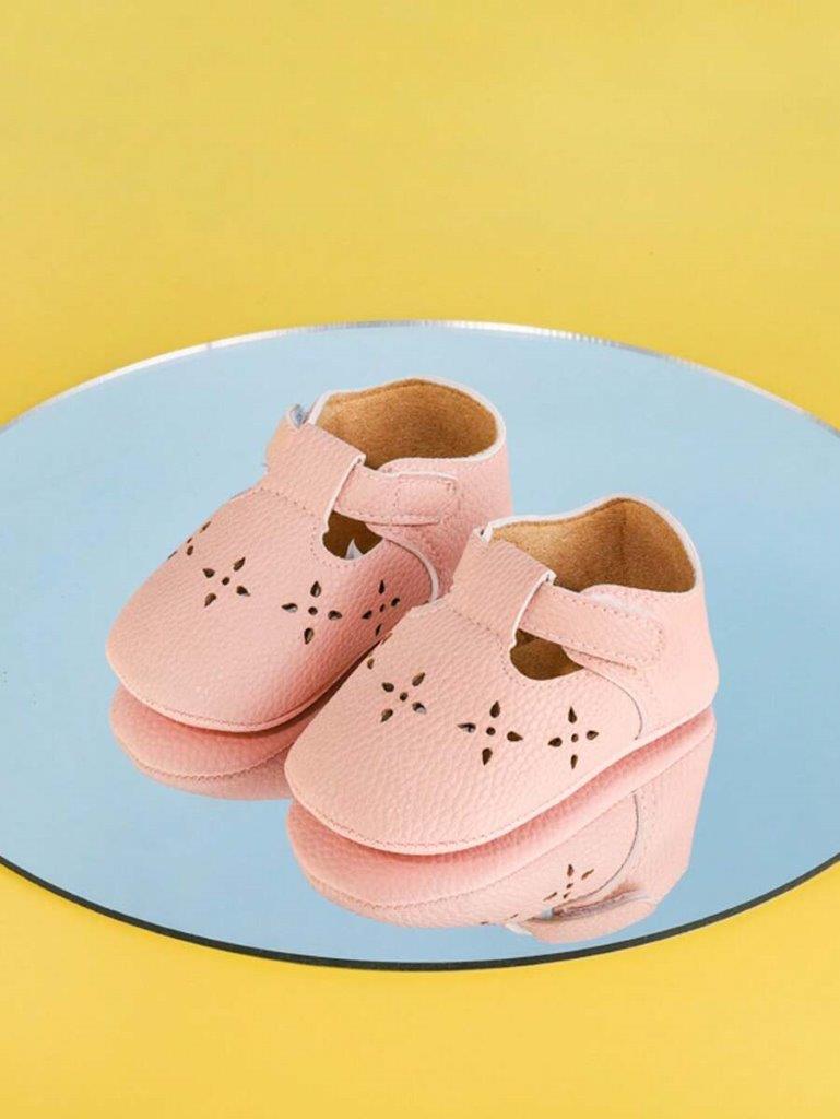 Baby Pink Pattern Fashion Flats