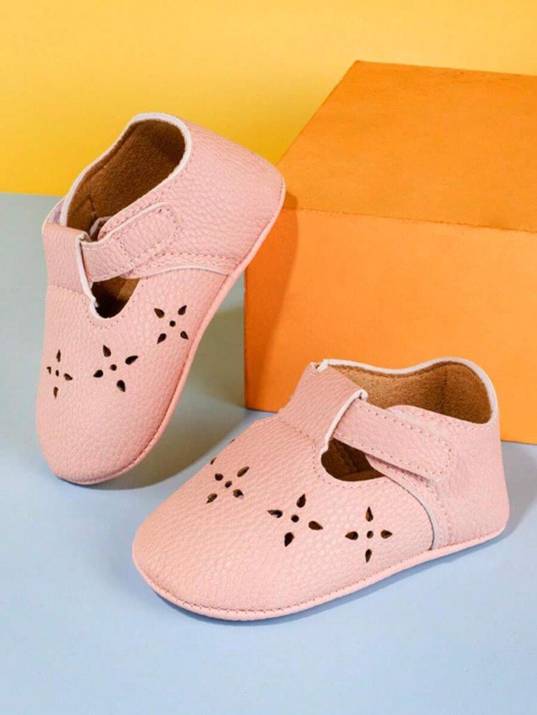 Baby Pink Pattern Fashion Flats