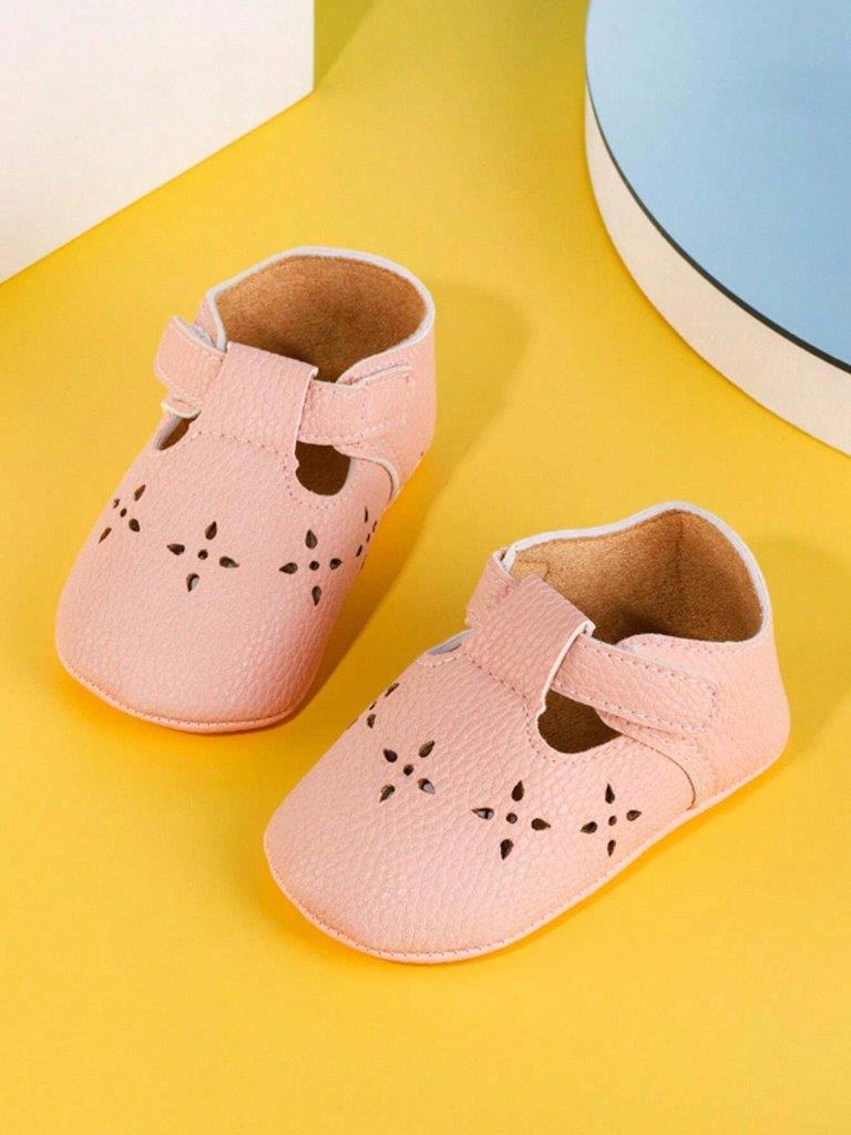 Baby Pink Pattern Fashion Flats