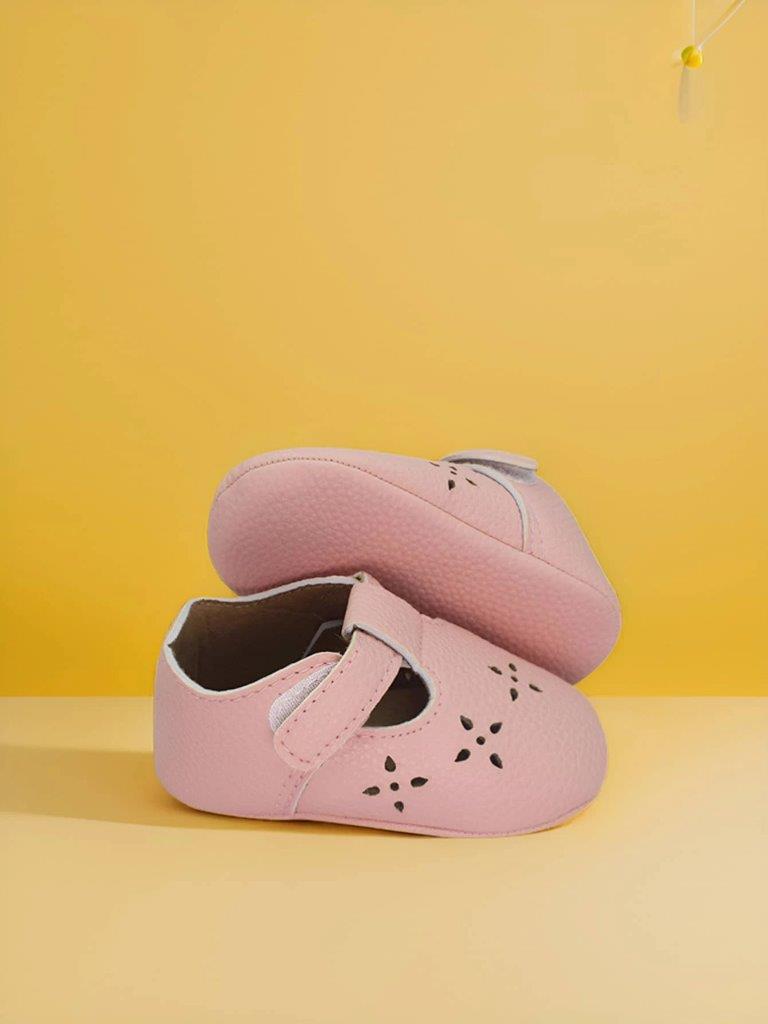 Baby Pink Pattern Fashion Flats