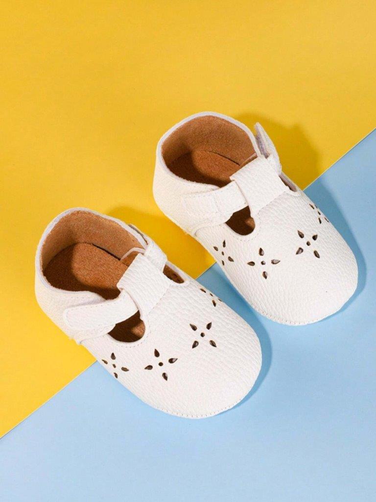 Baby White Pattern Fashion Flats