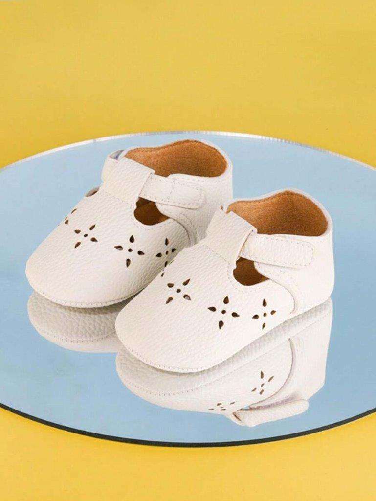 Baby White Pattern Fashion Flats