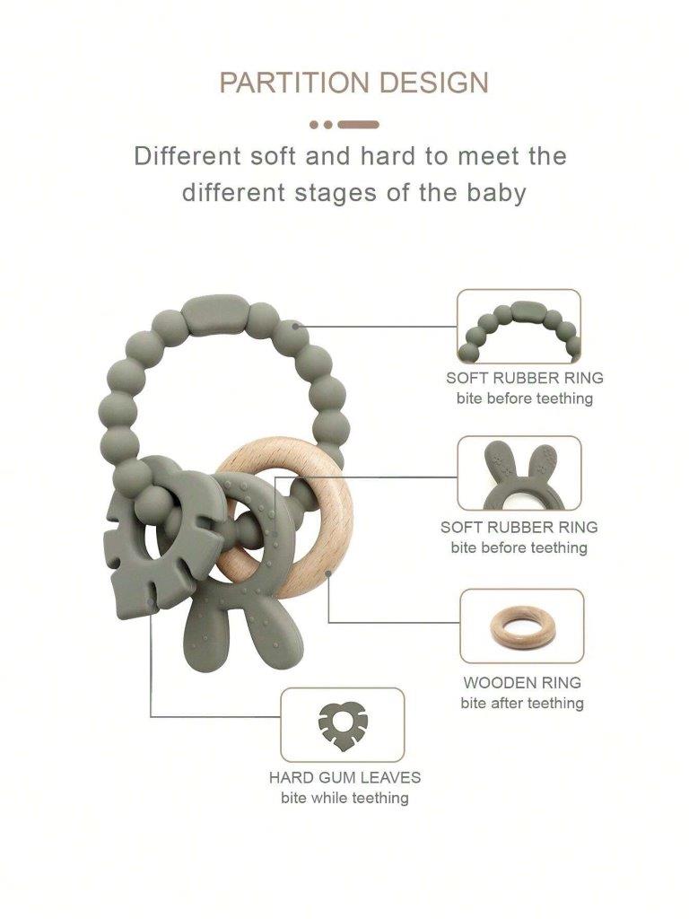 Baby Silicone Teether Army Green
