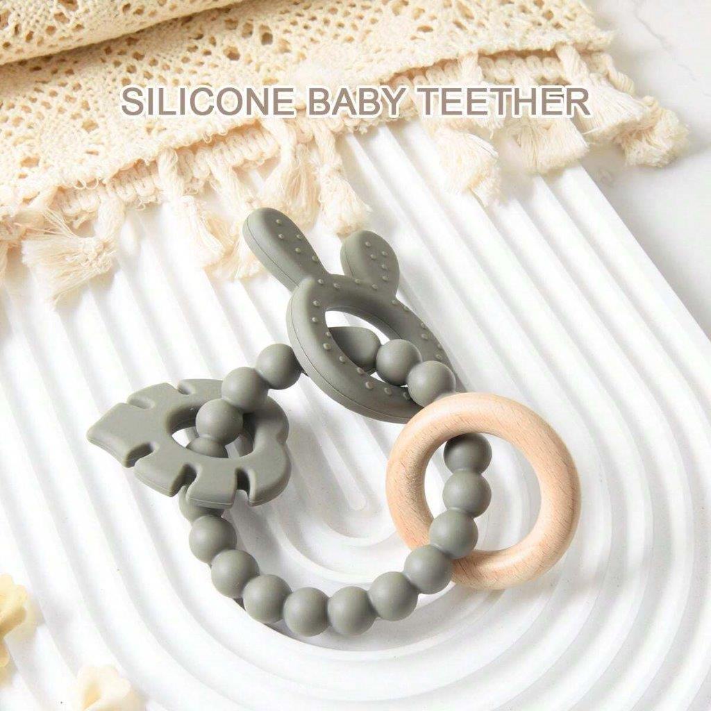 Baby Silicone Teether Army Green