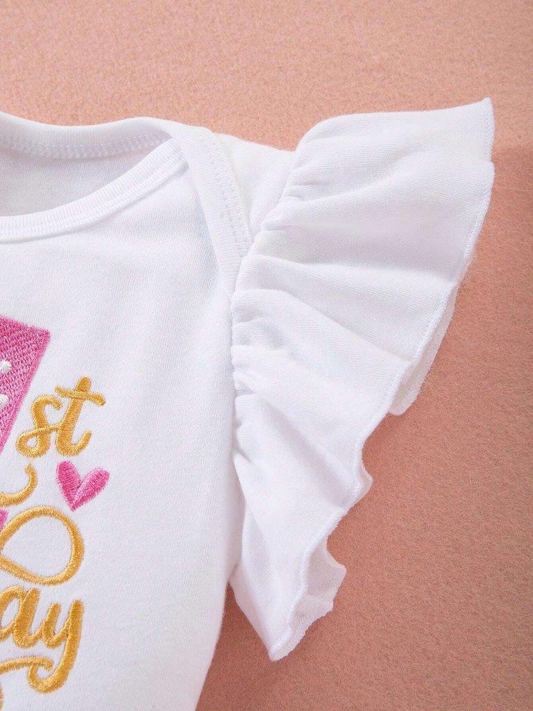 Baby One Year old My 1st Birthday Outfit Hot Pink
