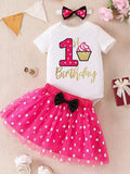 Baby One Year old Cupcake Birthday Outfit