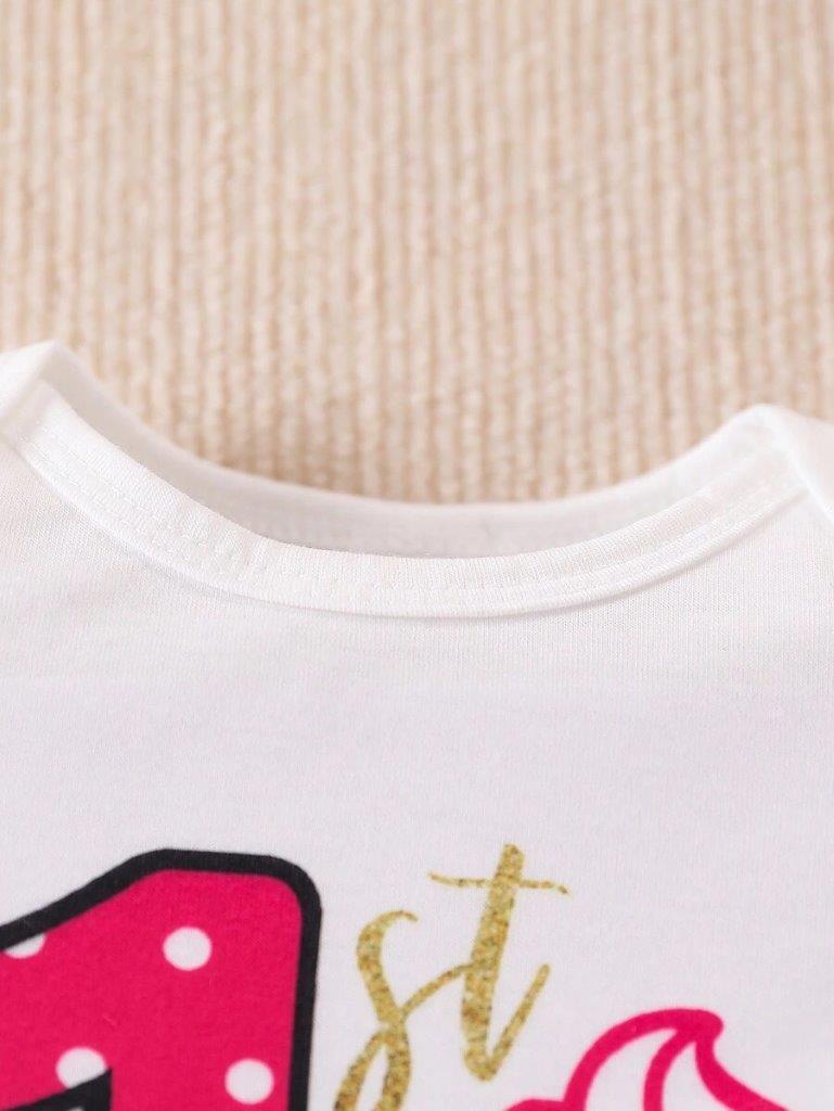 Baby One Year old Cupcake Birthday Outfit