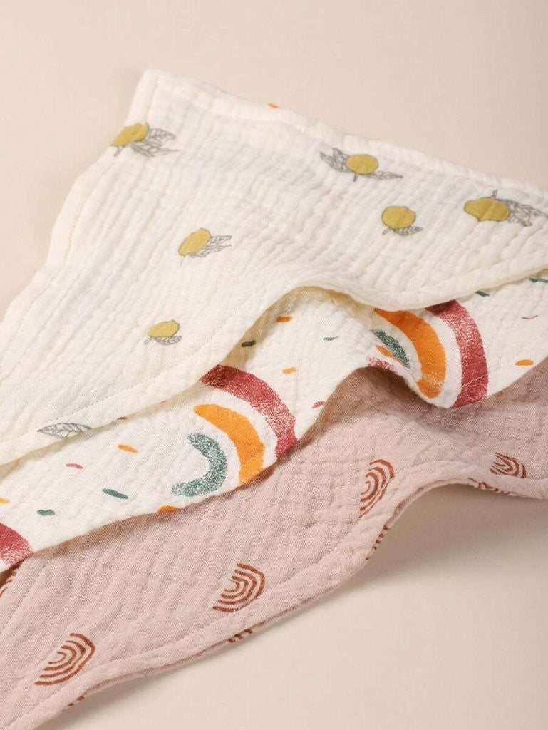Baby 3 Pack Cute Bandana Bib Set