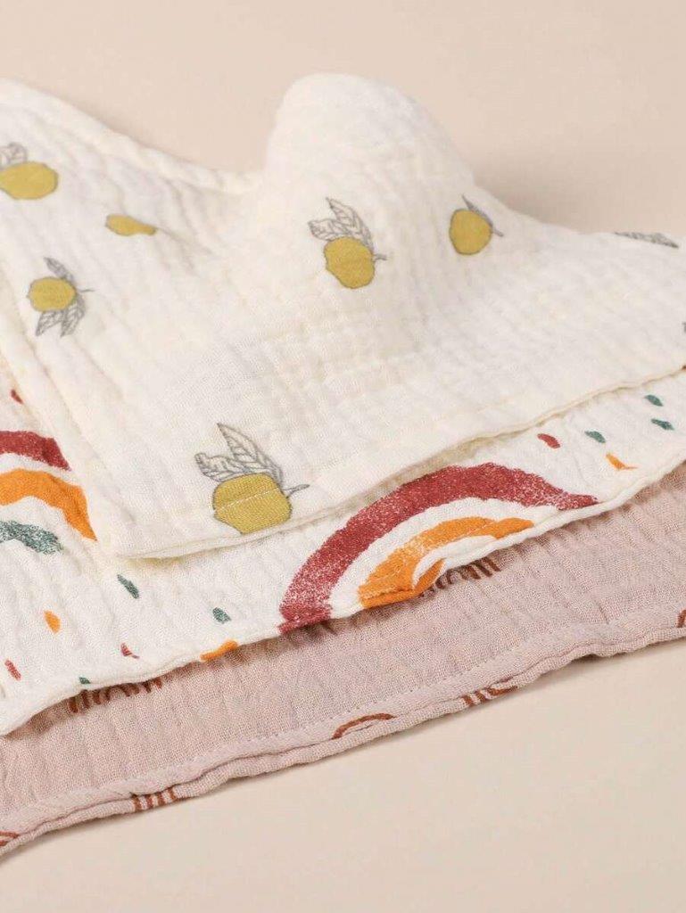 Set of 3 Stylish Patterned Bandana Bibs