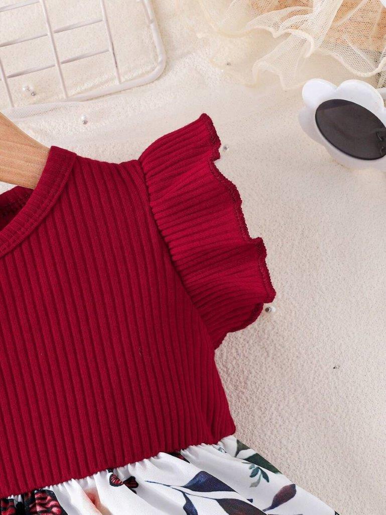 Baby Burgundy Butterfly Dress