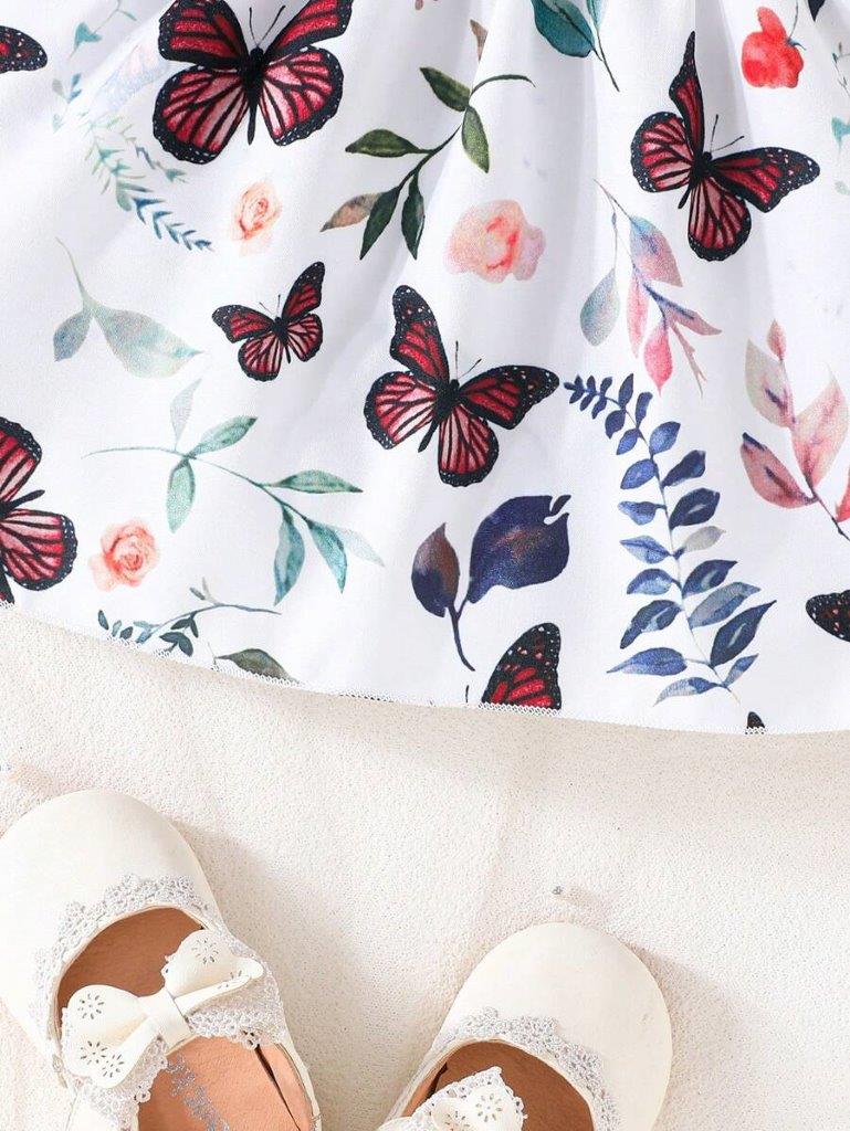 Baby Burgundy Butterfly Dress