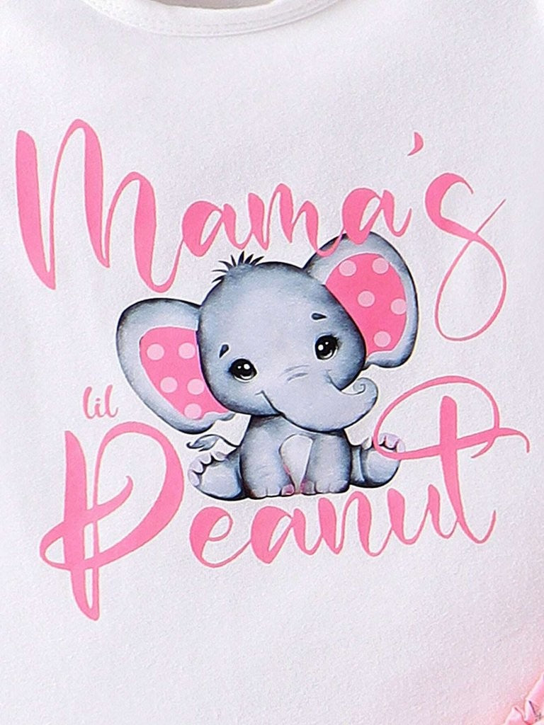 Baby Mama's Peanut Bodysuit And Shorts Set