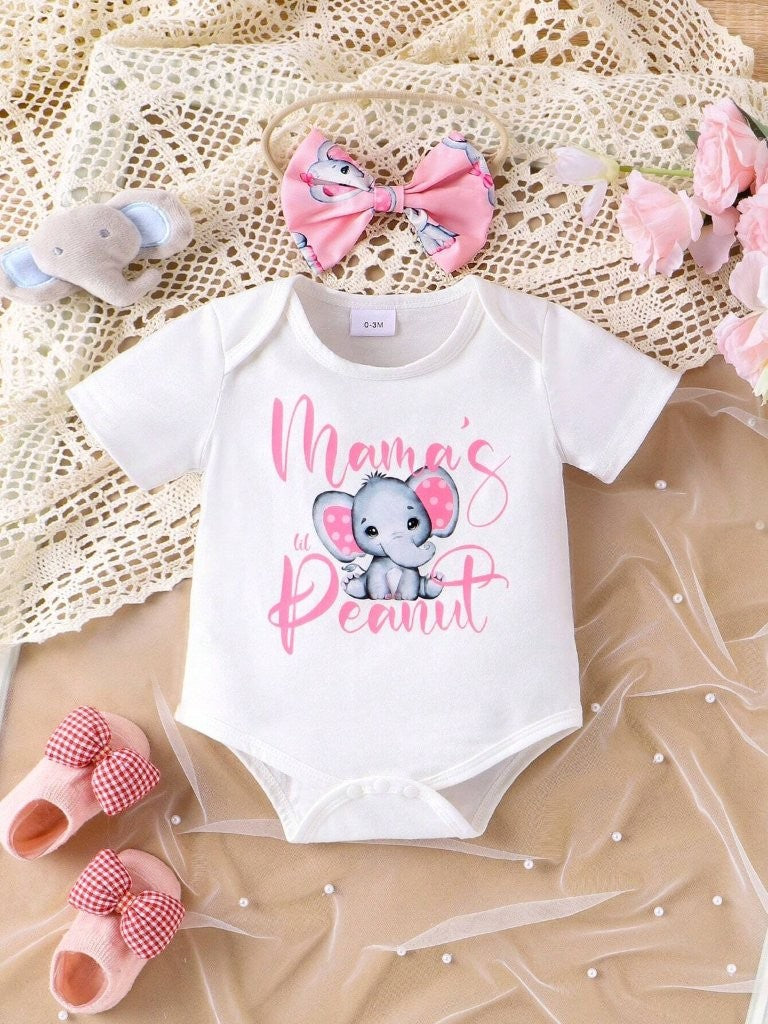Baby Mama's Peanut Bodysuit And Shorts Set