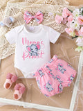Baby Mama's Peanut Bodysuit And Shorts Set