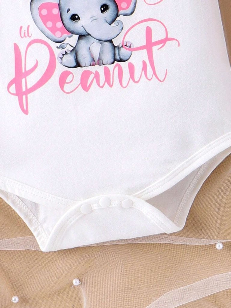 Baby Mama's Peanut Bodysuit And Shorts Set