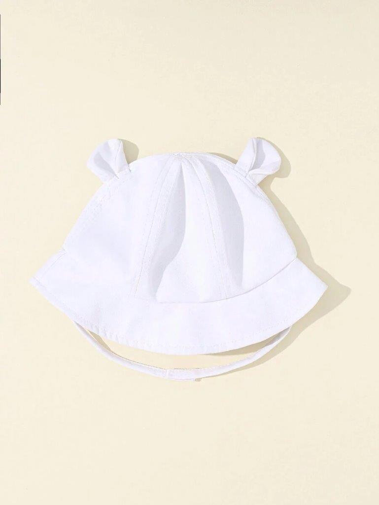 Baby White Bucket Hat 6-12 Months