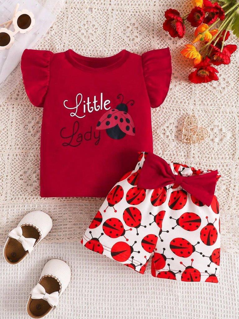 Baby Little Lady Bug 2 Piece Outfit