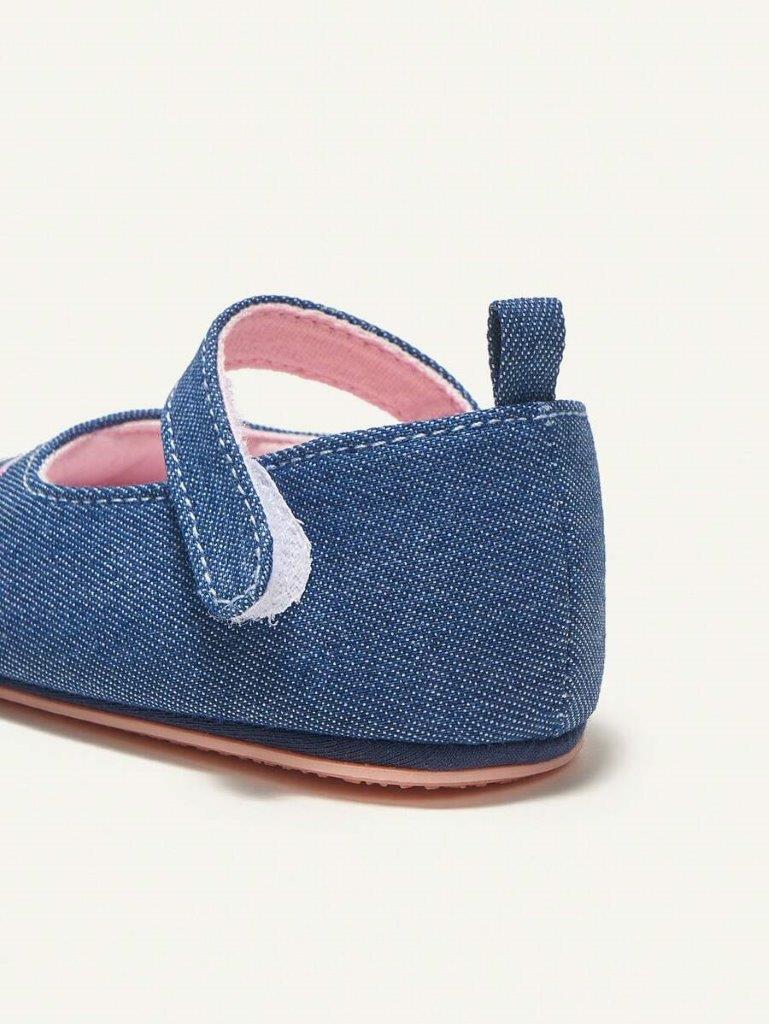 Baby Embroidered Blue Flats